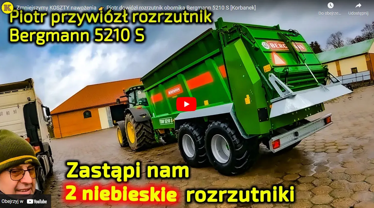 Dostawa rozrzutnika obornika