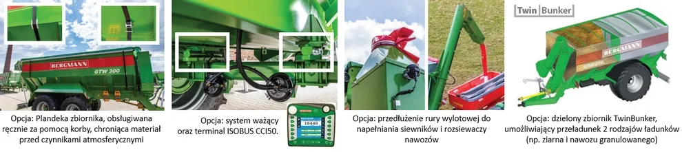 Opcje do przyczepy przeładowczej-Bergmann GTW 300 Opcje do przyczepy przeładowczej-Bergmann GTW 300