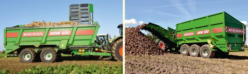 Przyczepy przeładowcze do buraków Bergmann RRW 400 i RRW 500